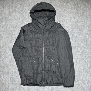 Columbia Jacket Womens‎ Small Black Hooded Full Zip Thermal Coil Pockets Winter